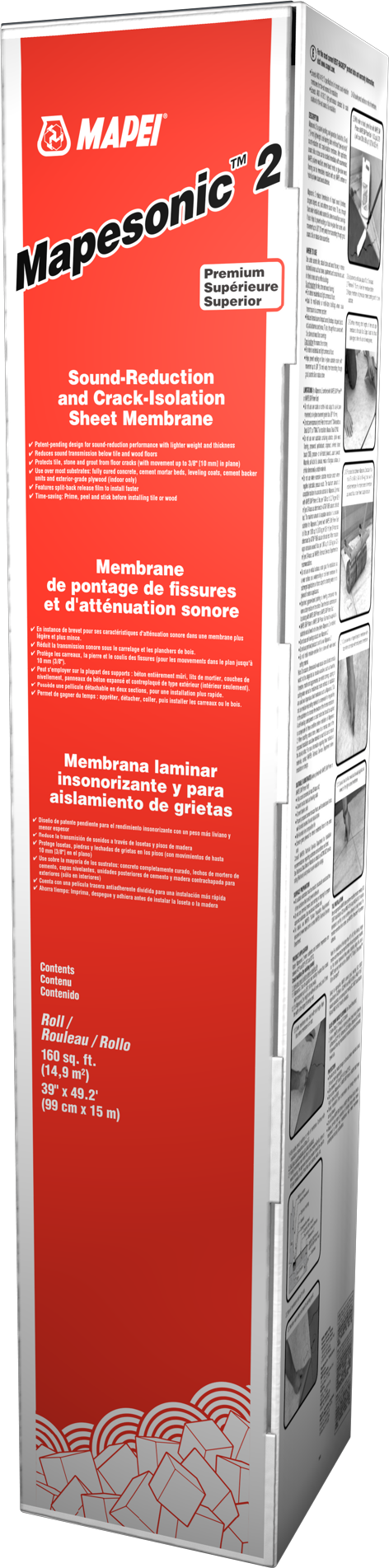 Mapei - Mapesonic 2 Membrane tout-en-un 39" x 49' 2"