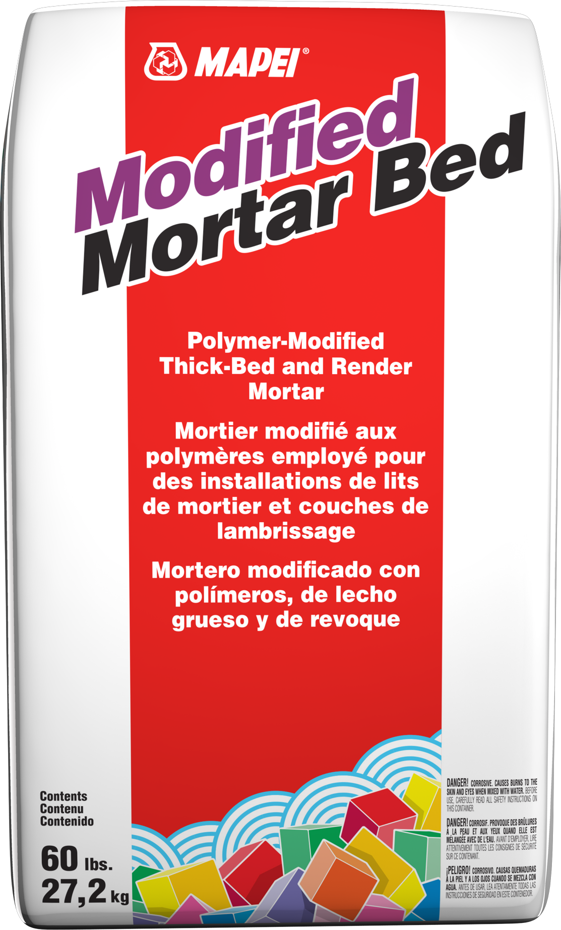 Mapei - Modified Mortar Bed Mortier à couche épaisse et à enduit modifié au polymère 27.2 kg
