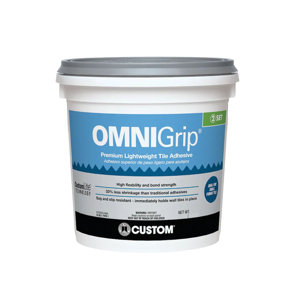 Custom Building Products - Adhésif léger pour carrelage Omnigrip Premium White 946 ml