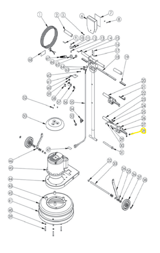 Pearl Abrasive - Contre-écrou de remplacement Blk Oxide Buffer HD & HDI pour les machines à poncer les planchers 17" Pro