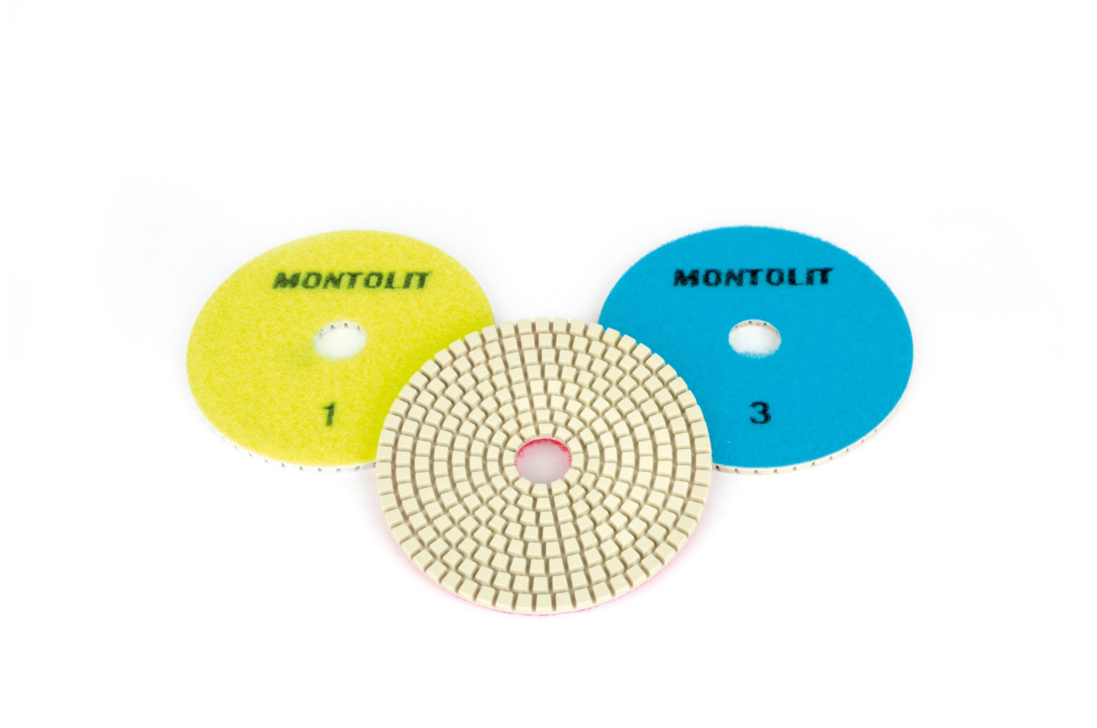 Montolit - Tampon Flexible Diamant en Résine - Position 1-2-3