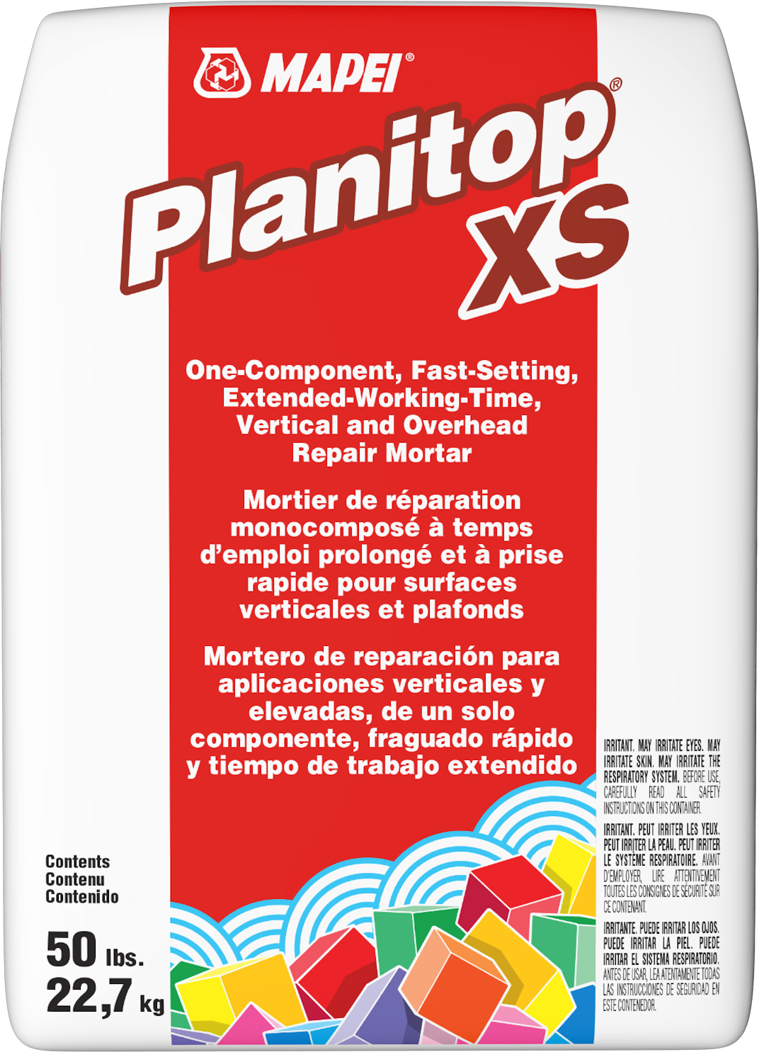 Mapei - Planitop XS Mortier de réparation à temps d’emploi prolongé pour surfaces verticales et plafonds - 50 lb