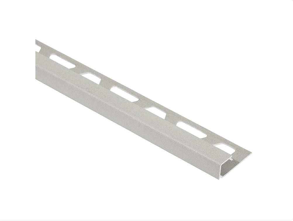Schluter - 3/8" (10 mm) x 8' 2-1/2" - QUADEC Profilé de bordure carré - aluminium grège ||Q100TSBG