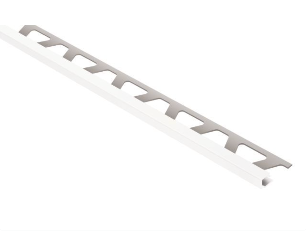 Schluter - 1/2" (12.5 mm) x 8' 2-1/2" - QUADEC Profilé de bordure carré - aluminium blanc éclatant ||Q125BW