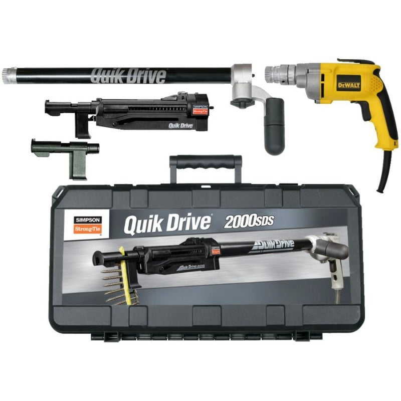 Simpson Strong Tie - Fixation pour travaux moyens sous-planchers, terrasses, cloisons sèches avec perceuse DeWalt 2500 Tr/min