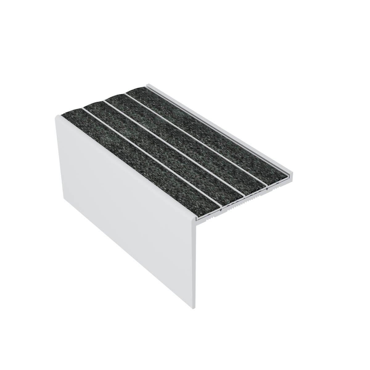 Kinesik - Ecoglo RF7B-N30 Flat Stair Nosing with Black Anti-Slip Strips 2.19" (vendu en pied linéaire)