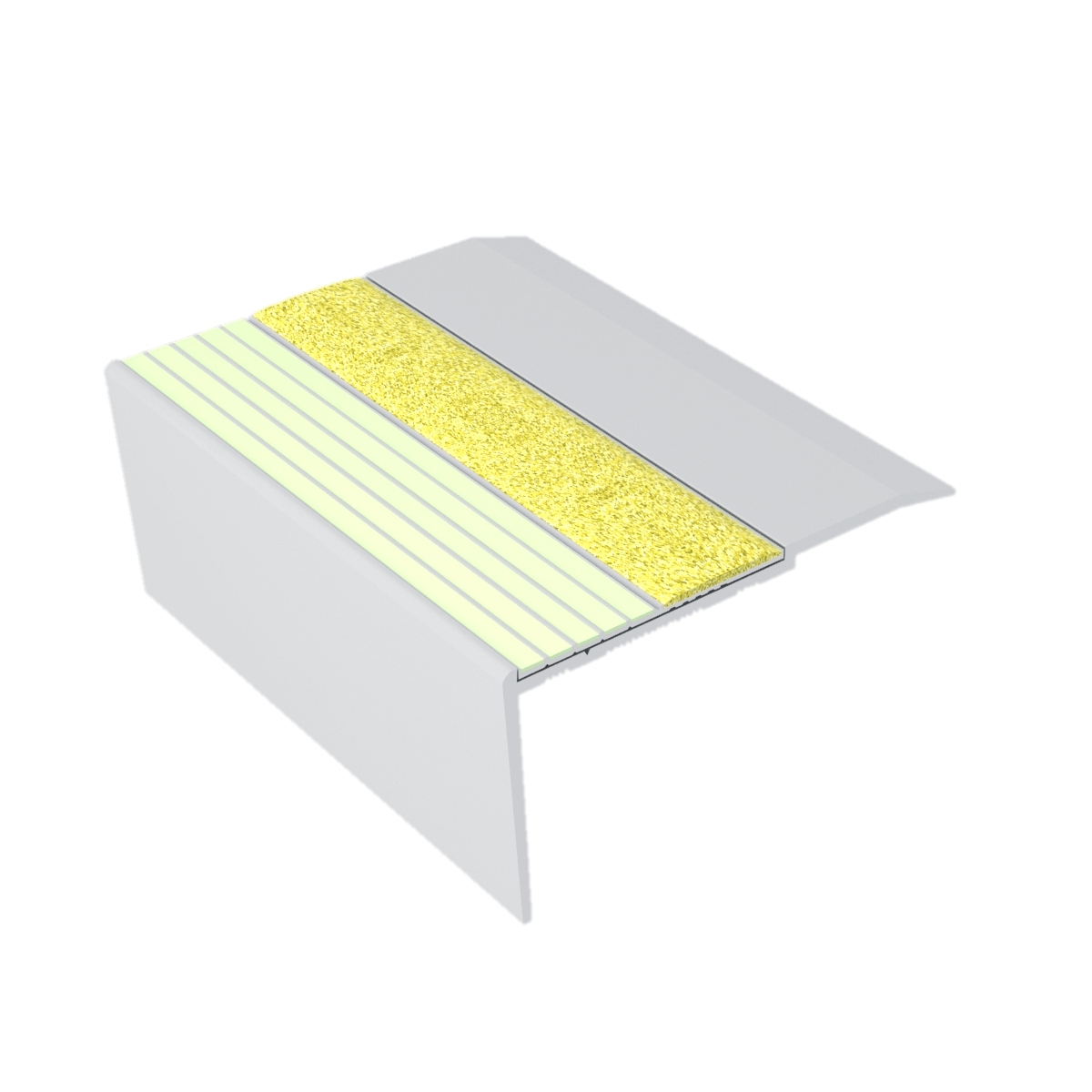 Kinesik - Ecoglo RF7-E40 Nez de marche photoluminescent avec bande antidérapante jaune 3-1/2" (vendu en pied linéaire)