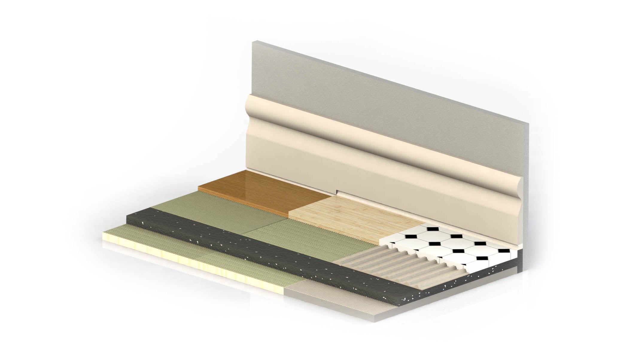 GenieMat RST 4' x 15' Acoustic Underlayment - 12 mm (60 sq ft) ||RST12