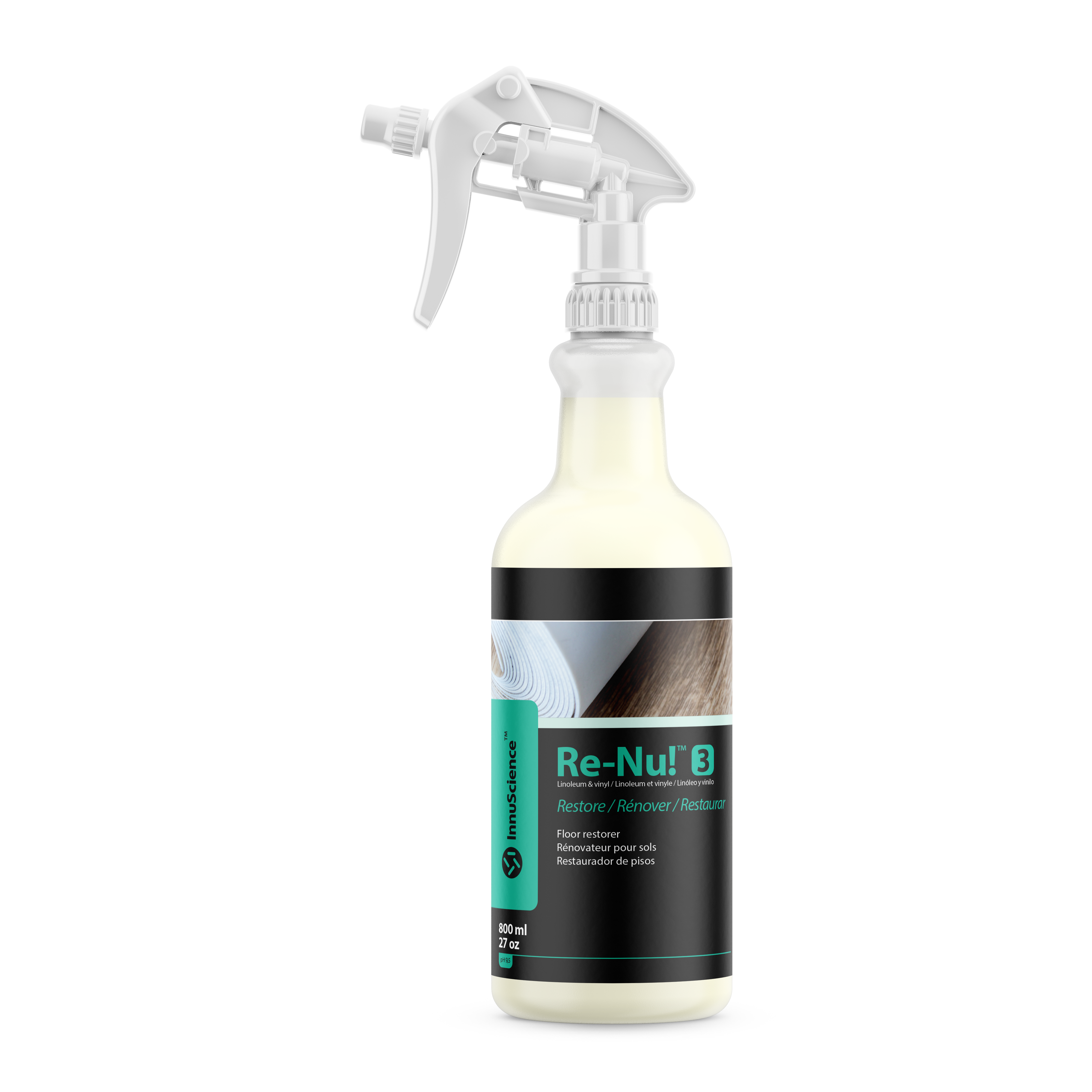InnuScience - Nettoyant rénovateur pour planchers de vinyle Re-Nu 3 - 800 ml