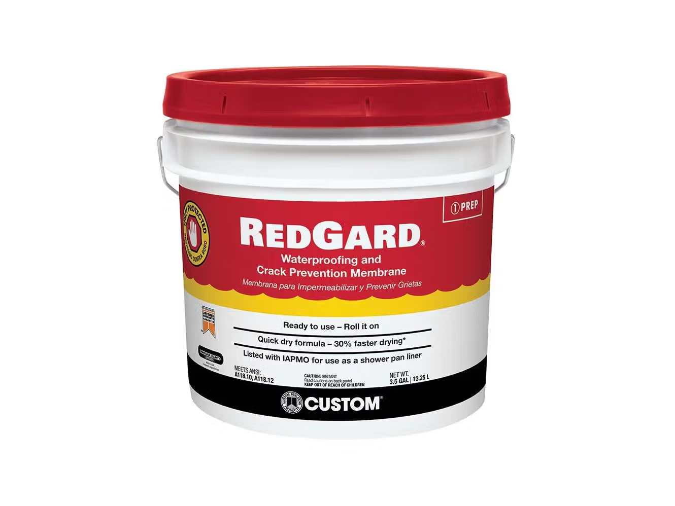 Custom Building Products - RedGard Rose 3.5 gal Waterproofing and Crack Prevention Membrane || CLQWAF3
