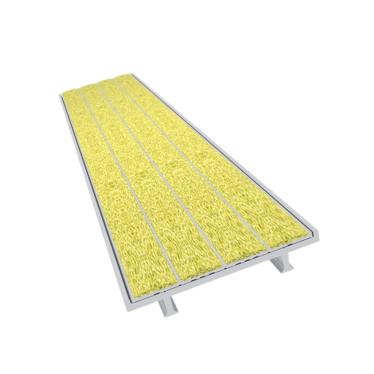 Kinesik - Ecoglo S1-N30 Nez de marche à encastrer avec bande antidérapante jaune 2.1" (vendu en pied linéaire)