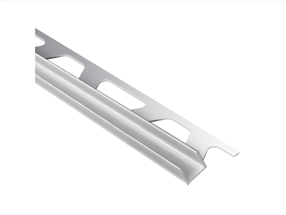 Schluter DECO-SG Decorative Grooved Protection Profile - Matte Anodized Aluminum 15/32" x 8' 2-1/2" x 3/8" (10 mm) ||SG100AE12