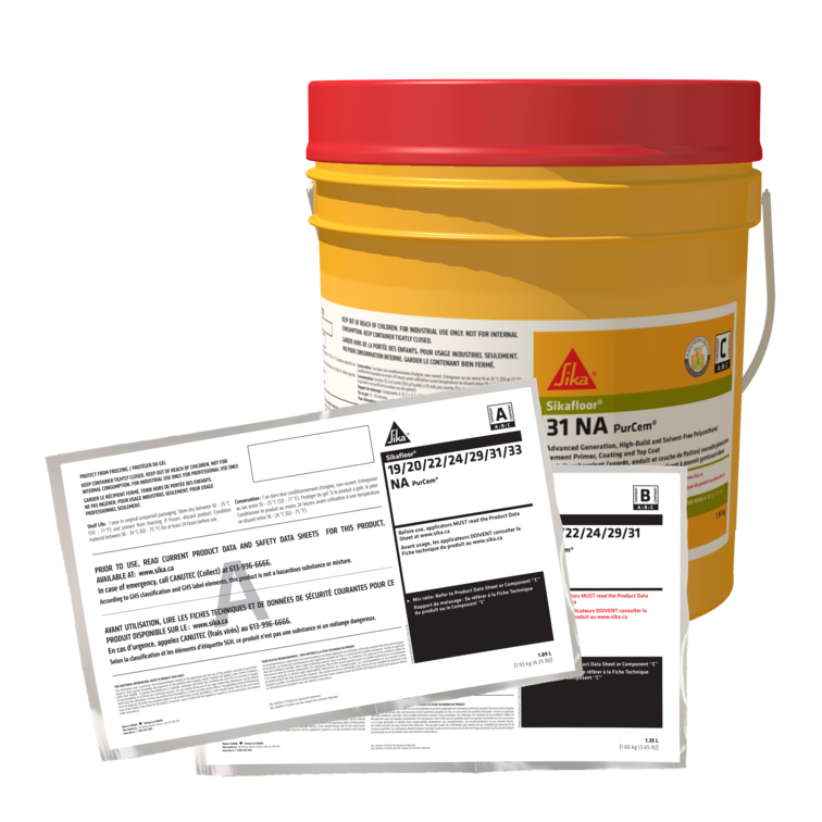 Sika - Revêtement pour béton Sikafloor 31NA Purcem 3 composants (A+B+C) (paquet de 8)