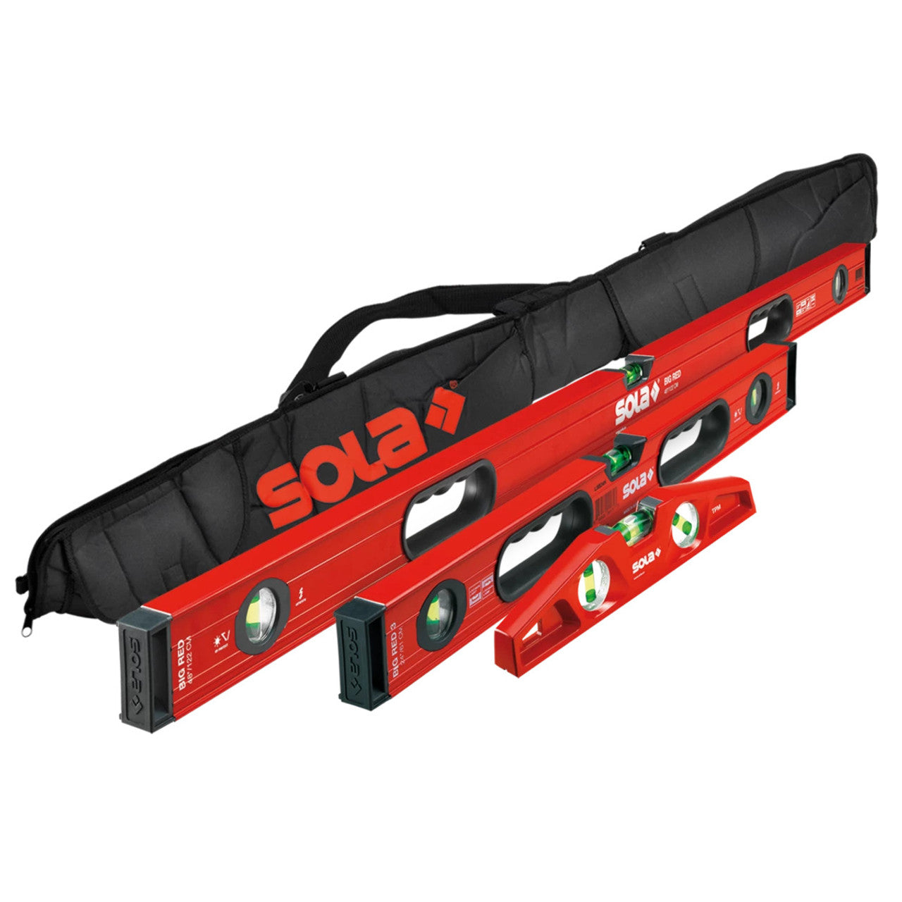 Sola - Ensemble de niveaux Big Red Box Beam avec sac