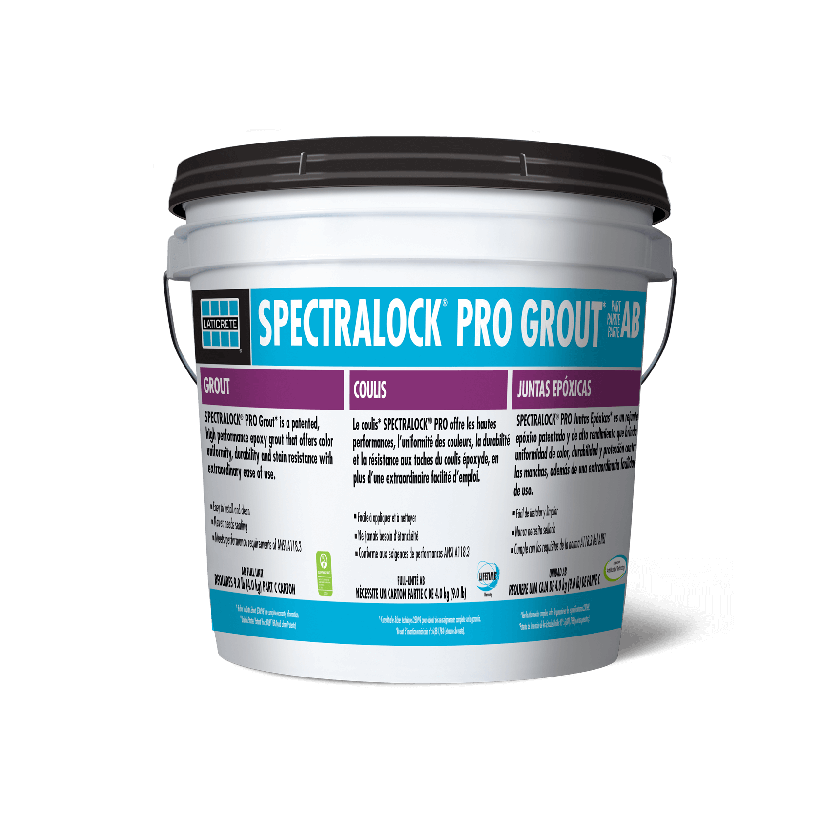 Laticrete - Spectralock Pro Premium Coulis translucide Full Unit (parties A+B+G)