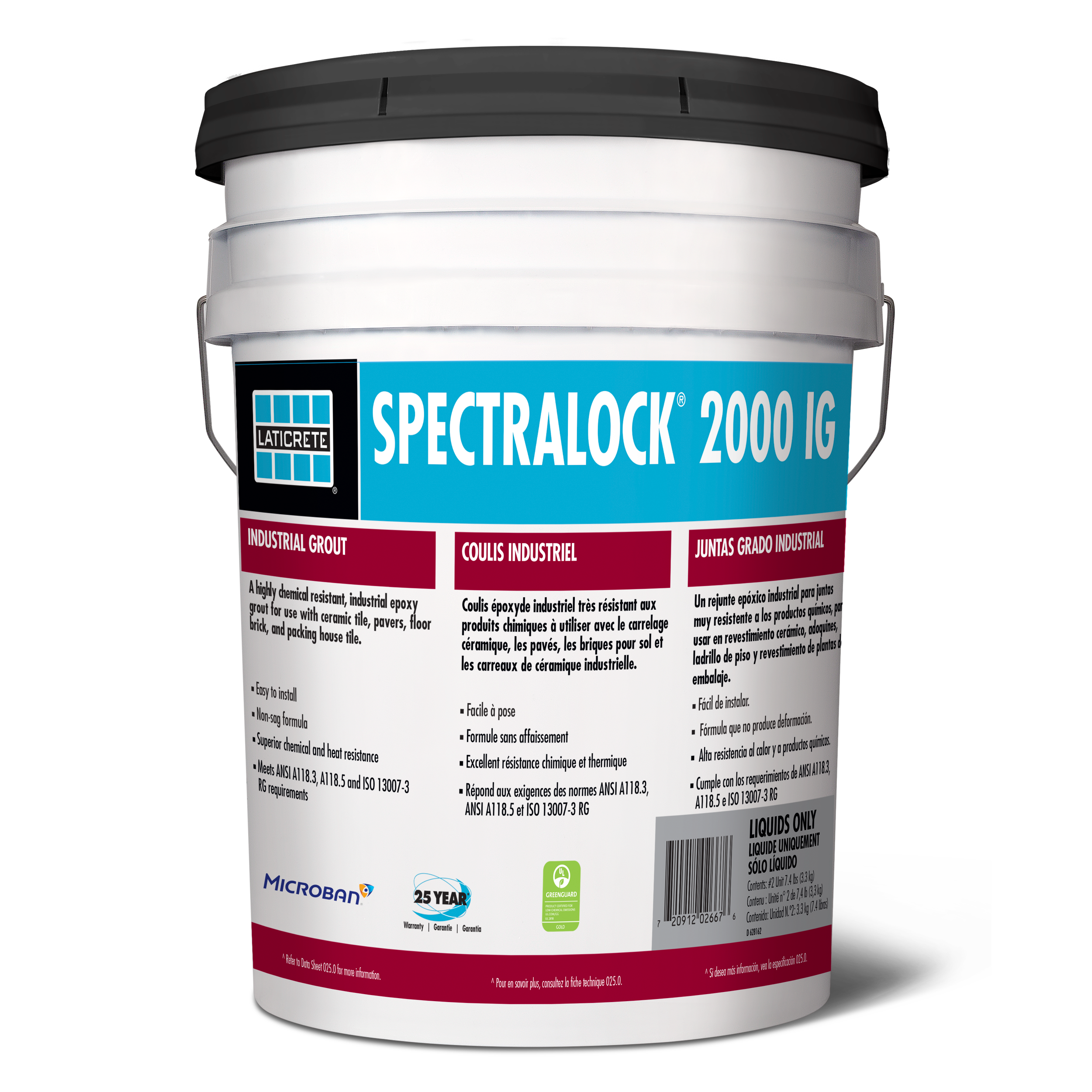 Laticrete - Spectralock 2000 IG Coulis à l'époxy #22 Midnight Black 12.93 kg