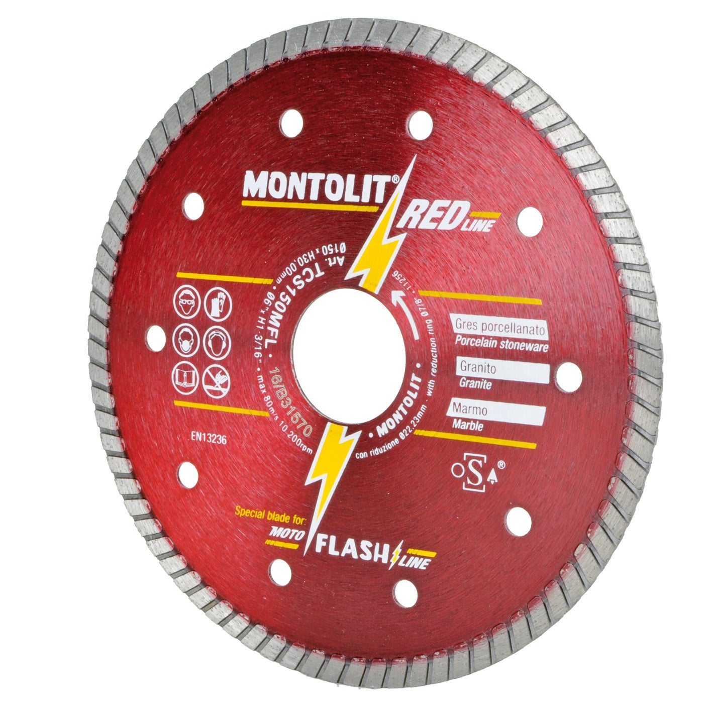 Montolit - Lame Line pour Moto Flash Line Rouge 6"