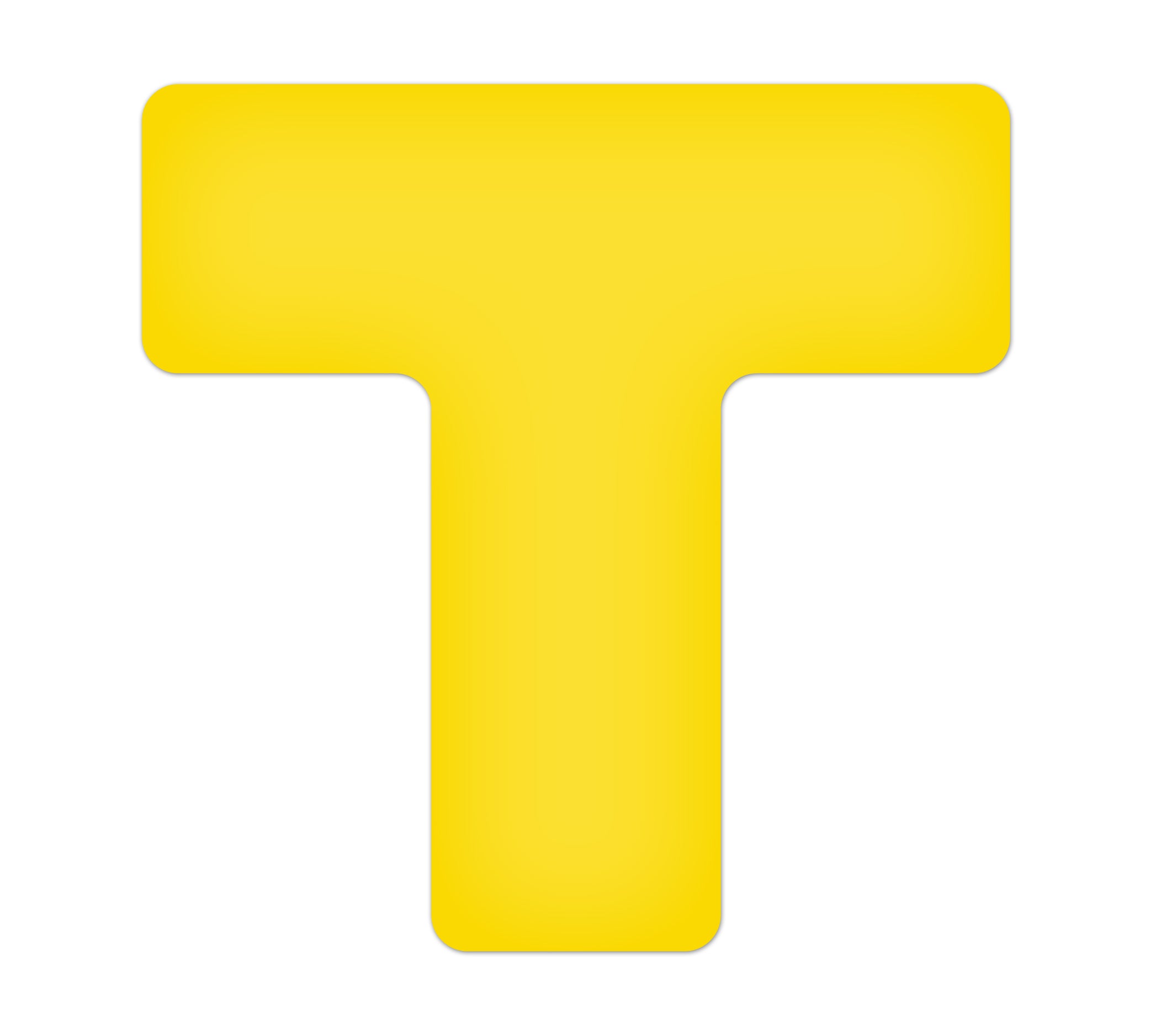 Incom - Ruban Tuff Mark jaune en forme de "T" - paquet de 20