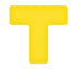 Incom - Ruban Tuff Mark jaune en forme de "T" - paquet de 20