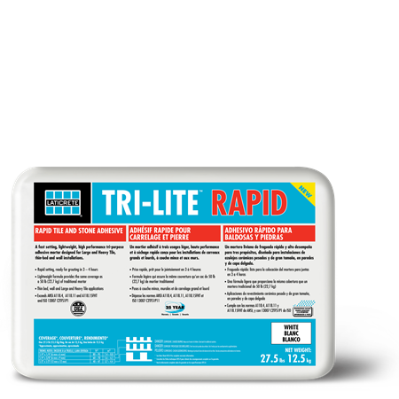 Laticrete - Mortier mince Tri-Lite Rapid blanc 27.5 lb
