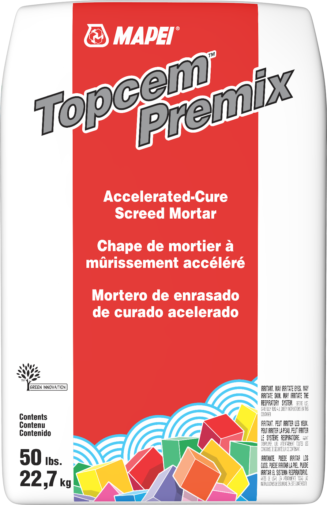 Mapei - Topcem Premix Chape de mortier à mûrissement accéléré 22.7 kg