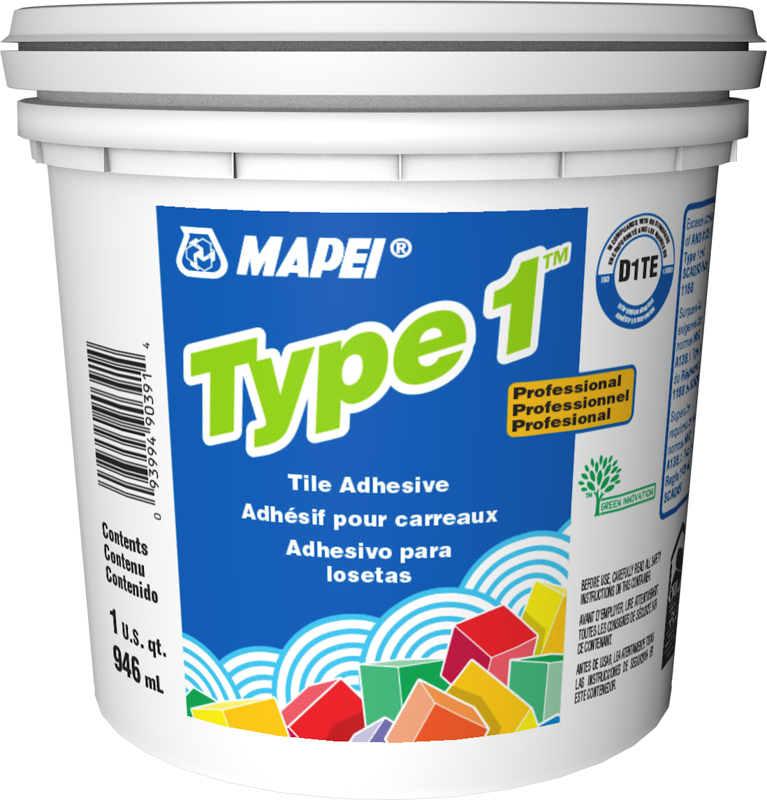 Mapei - Type 1 Adhésif de qualité supérieure pour carreaux 946 ml