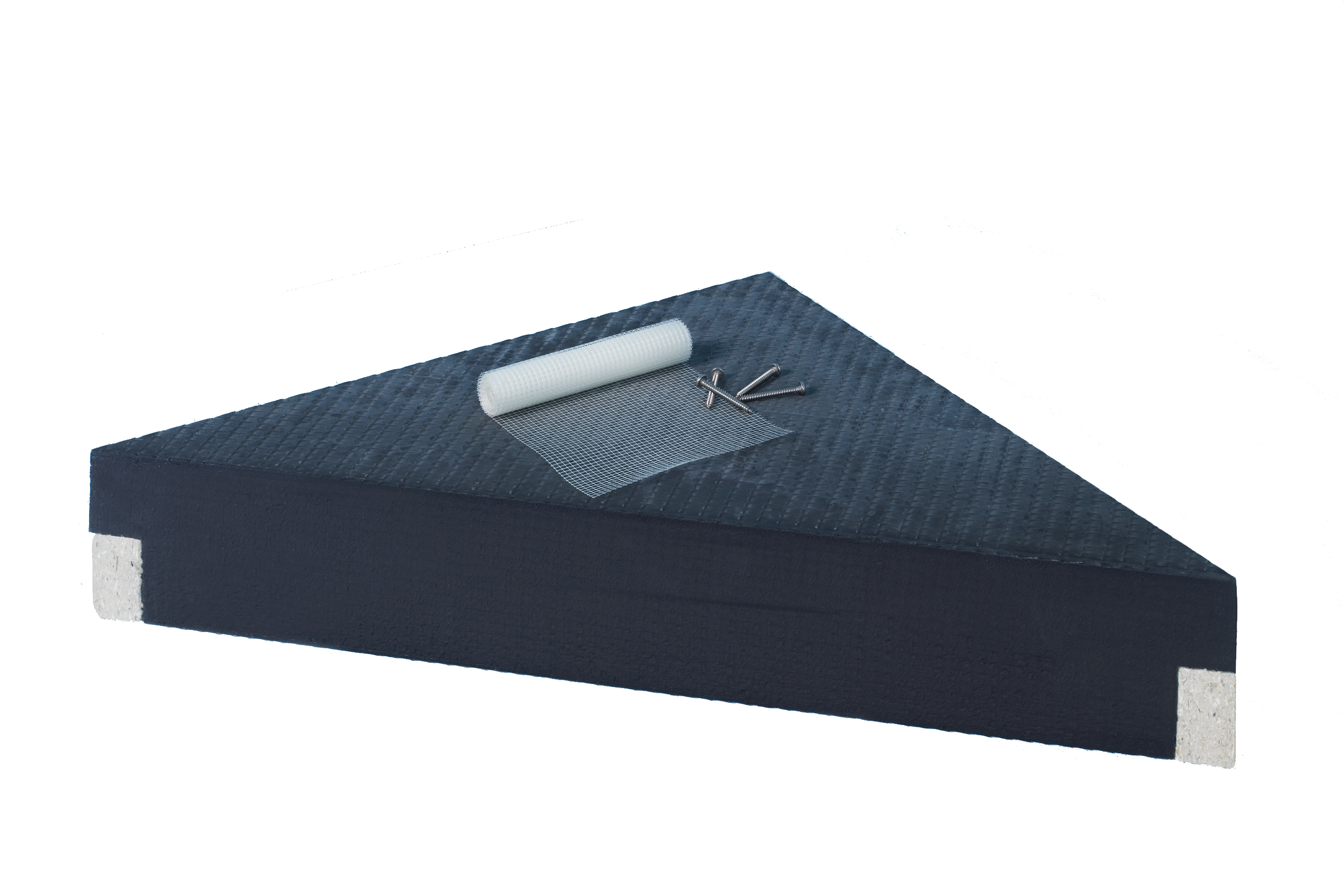 Wedi - Banc de douche en coin suspendu 24" x 24" x 4"