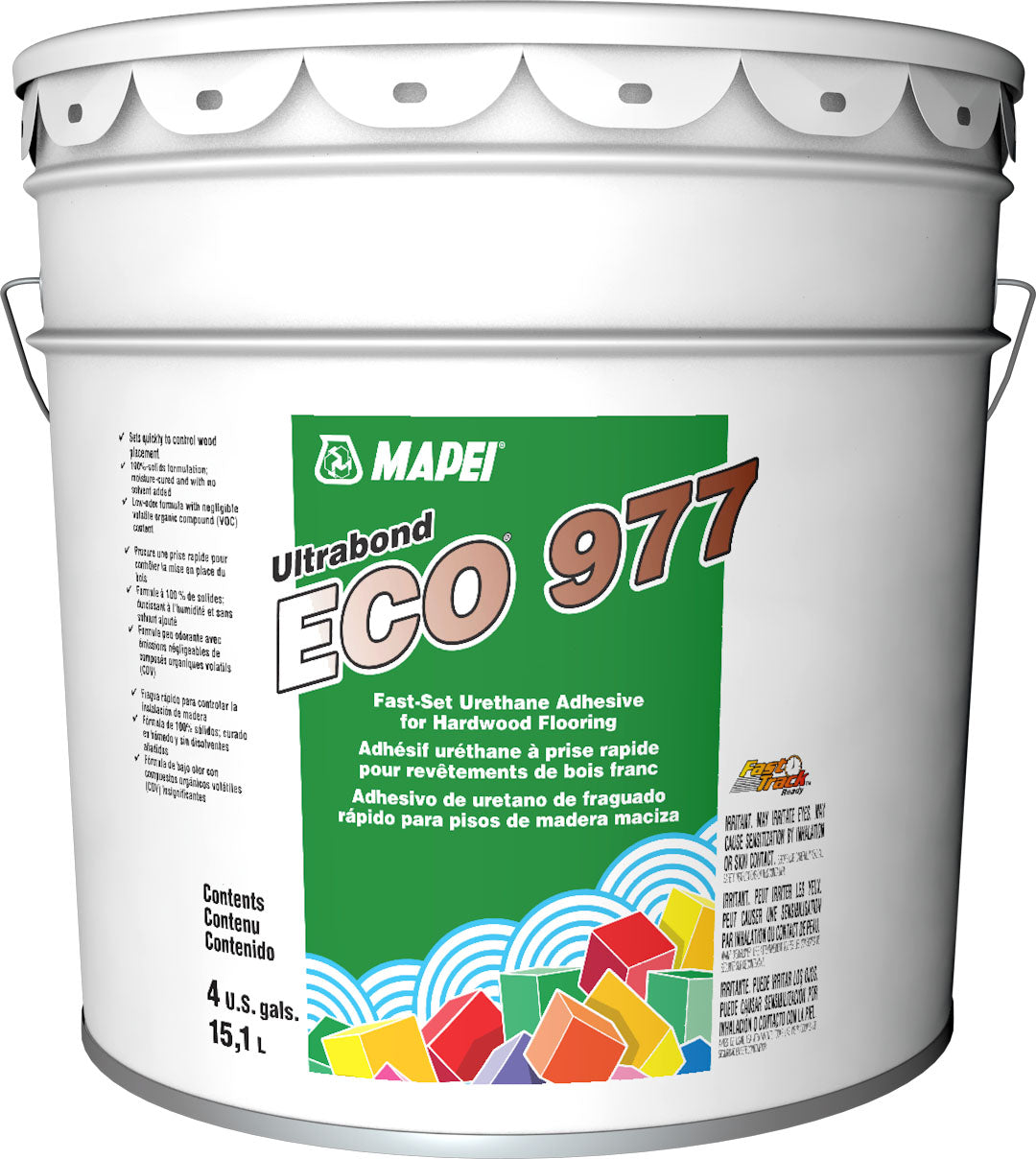 Mapei - Ultrabond ECO 977 Adhésif uréthane à prise rapide pour revêtements de bois franc 15.1 L
