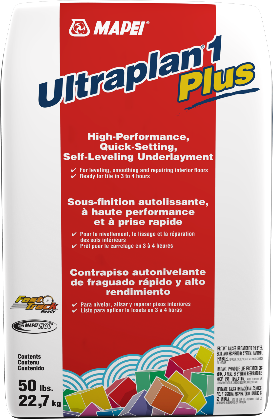 Mapei - Ultraplan 1 Plus Sous-finition autolissante de haute performance et à prise rapide - 50 lb