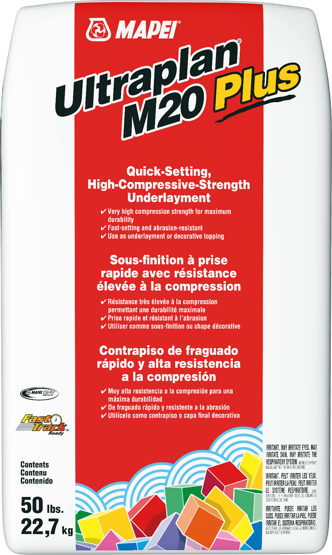 Mapei - Ultraplan M20 Plus Sous-finition autolissante à prise rapide avec résistance - 50 lb