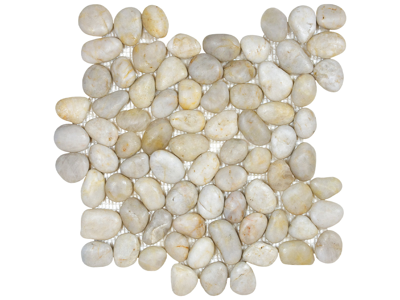 Anatolia - Mosaïque de pierre naturelle Zen Fiji Cream Caillou mat 12" x 12"