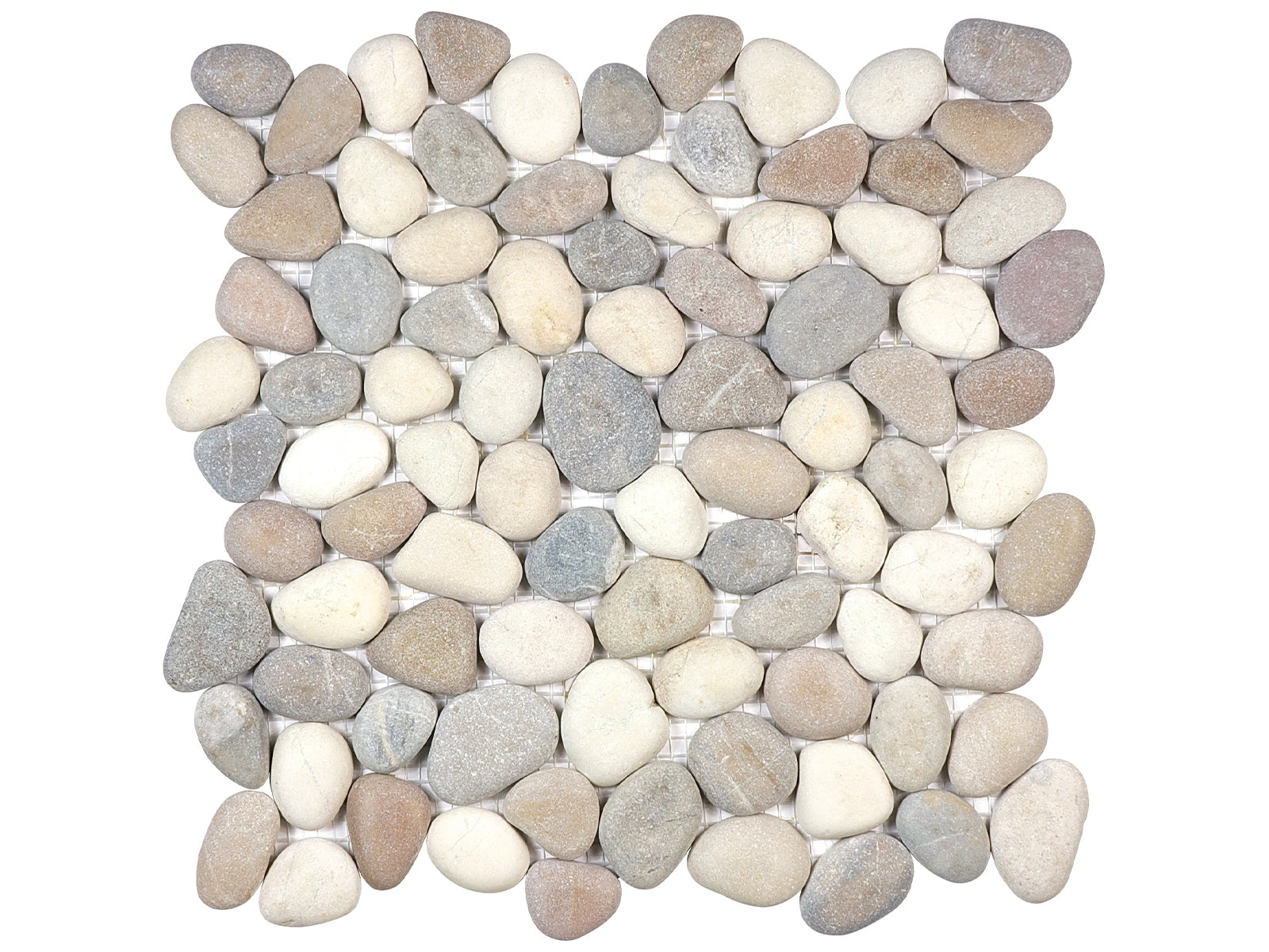 Anatolia - Mosaïque de pierre naturelle Zen Harmony Warm Blend Caillou mat 12" x 12"
