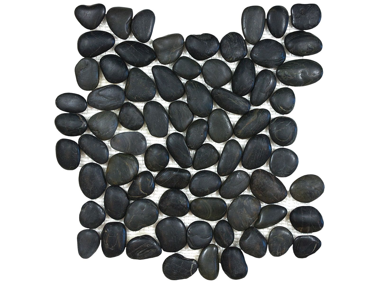 Anatolia - Mosaïque de pierre naturelle Zen Tahitian Black Sand Caillou mat 12" x 12"