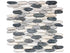 Anatolia - Mosaïque de pierre naturelle Zen Tranquil Cool Blend Caillou superposé mat 10-1/2" x 12"