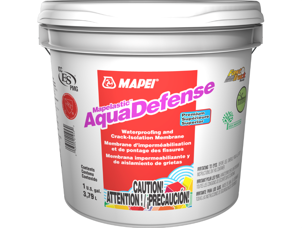 Mapei AquaDefense - 3.79 L - Membrane d'imperméabilisation anti-fissures de qualité supérieure