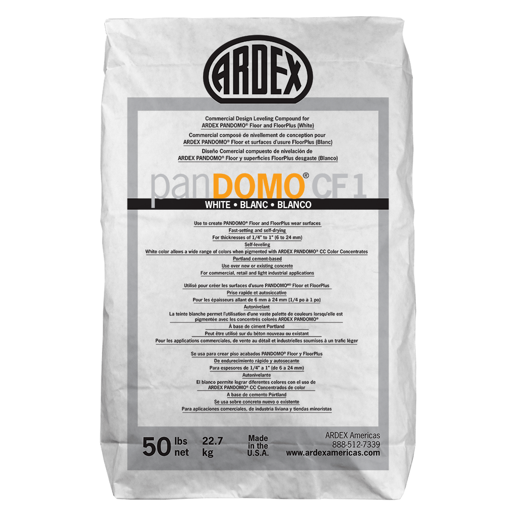 Ardex - Pandomo CF1 Composé de nivellement de conception commerciale, Blanc - 50 lb