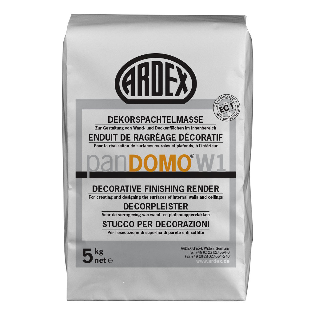 Ardex - Enduit de ragréage décoratif pour murs Pandomo W1 - 5 kg