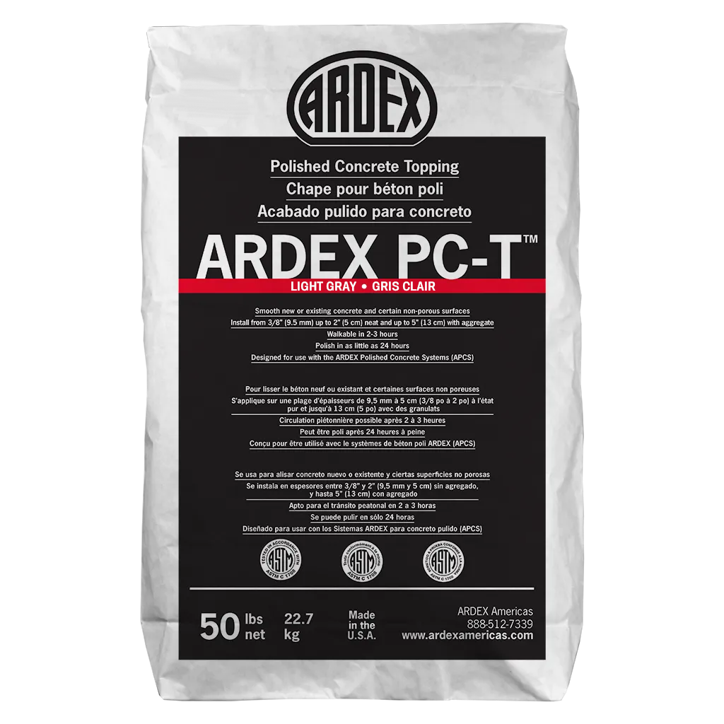Ardex - PC-T Chape pour béton poli, Gris clair - 50 lb
