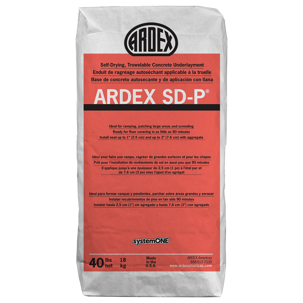 Ardex - SD-P Enduit de ragréage autoséchant applicable à la truelle, Gris - 40 lb