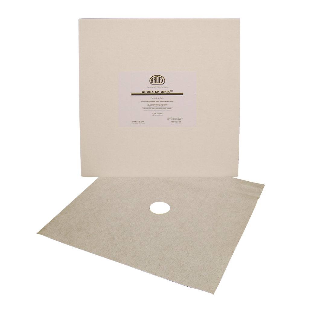 Ardex - SK Drain Tissu d'attache de drain prédécoupé - 16.75" x 16.75"