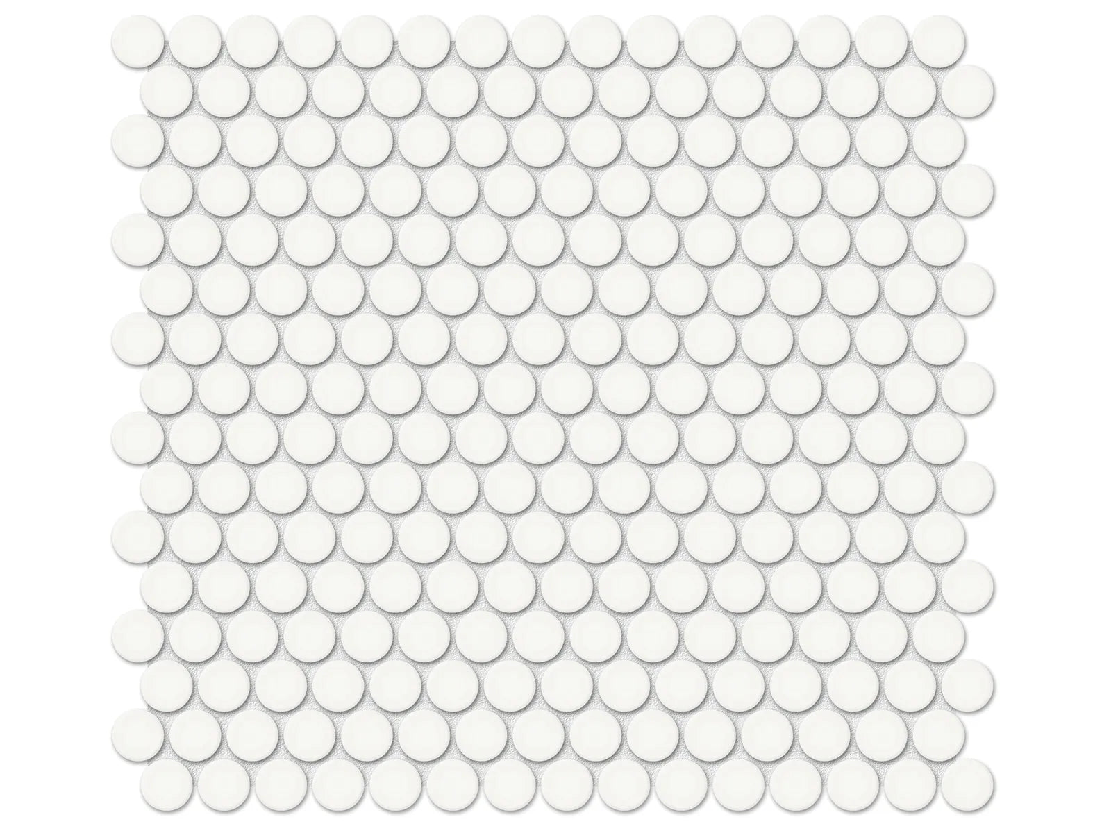 Soho Canvas White Mosaïque - 3/4" Penny Round