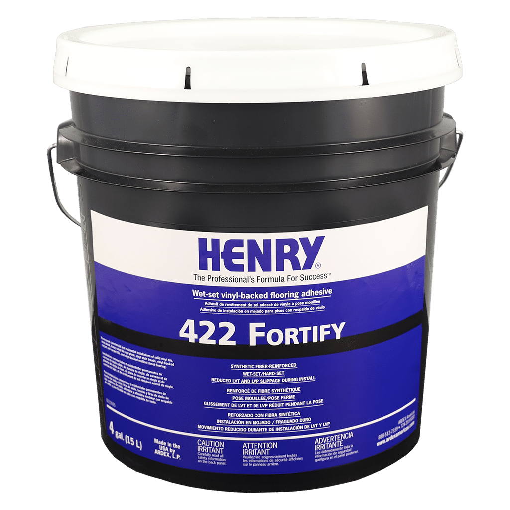 Henry - 422 Fortify Adhésif de revêtement de sol adossé de vinyle à pose mouillée - 15.14 L