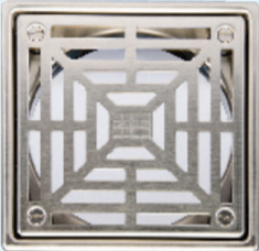 Laticrete - Hydro Ban Grille de drain en acier inoxydable brossé 4" x 4"