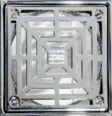 Laticrete - Hydro Ban Grille de drain en acier inoxydable poli 4" x 4"