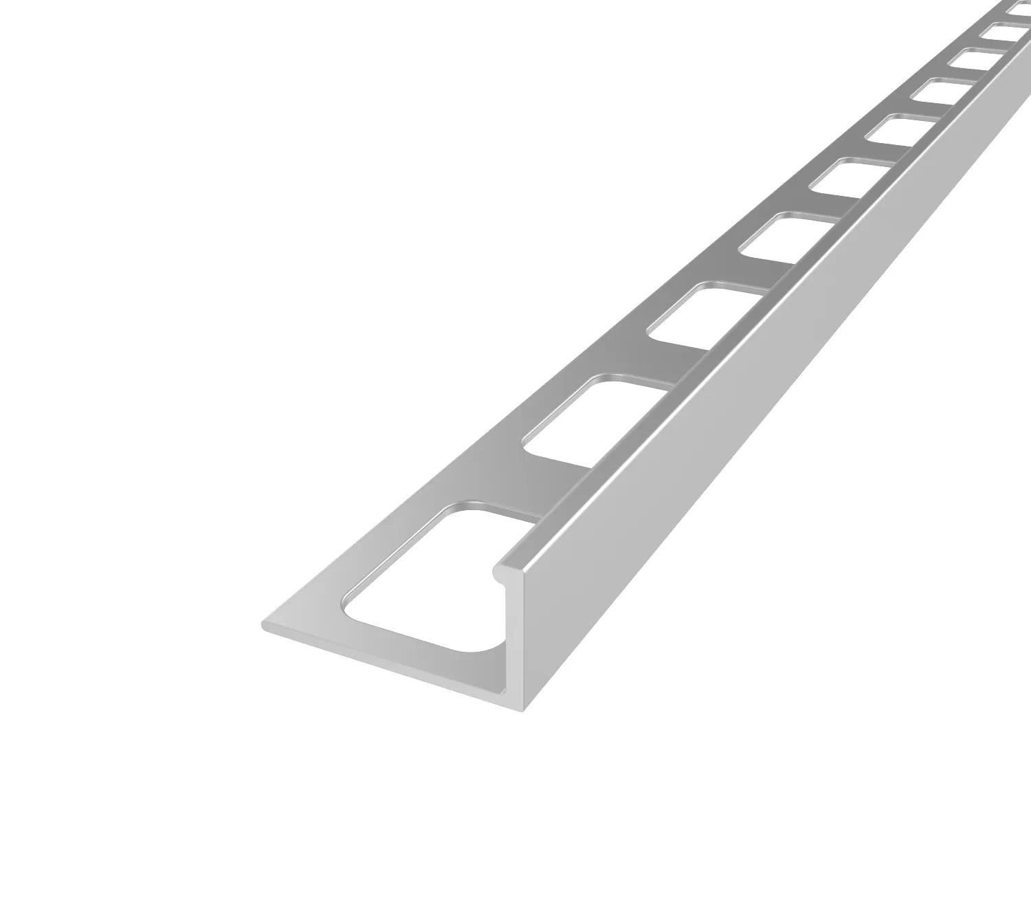 Diaplas - 1/2" (12.5 mm) x 8' - Moulure en L décorative pour bordure de céramique Économique aluminium anodisé satiné ||EC-222-12