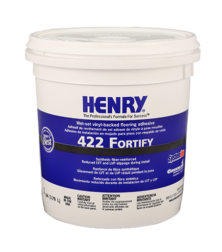 Henry - 422 Fortify Adhésif de revêtement de sol adossé de vinyle à pose mouillée - 3.78 L
