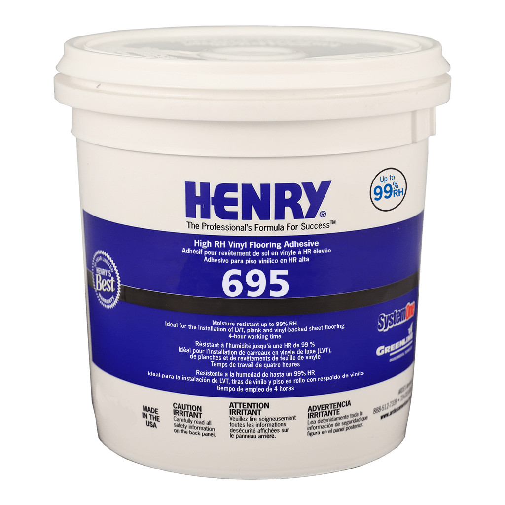 Henry - 695 High RH Adhésif pour revêtement de sol en vinyle - 946 mL