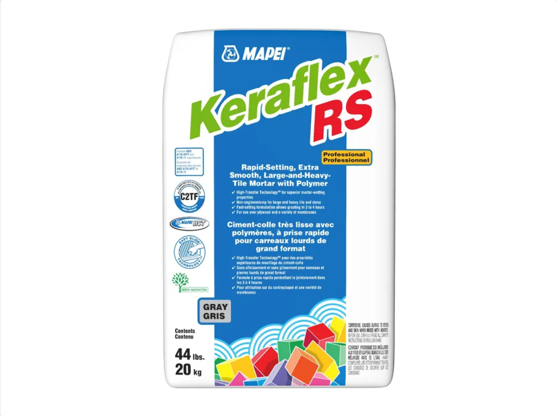 Mapei Keraflex RS - Gris 44 lb - Ciment-colle très lisse pour carreaux lourds de grand format