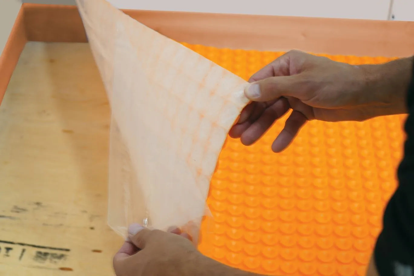 2' 7" x 3' 3" - (8.4 sq ft) 5 mm - Schluter DITRA-HEAT-PS Self-adhesive uncoupling membrane in panel for heated floors ||DHPS5MA