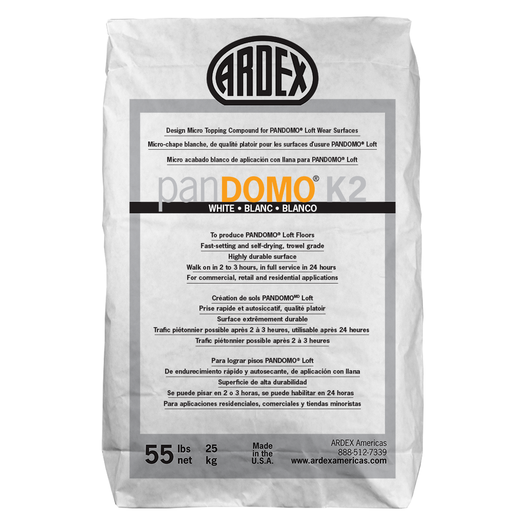 Ardex - Pandomo K2 Micro-chape pour les surfaces d'usure Loft, Blanc - 25 kg